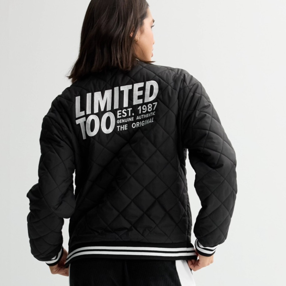 NWT Limited Too Quilted Bomber Jacket